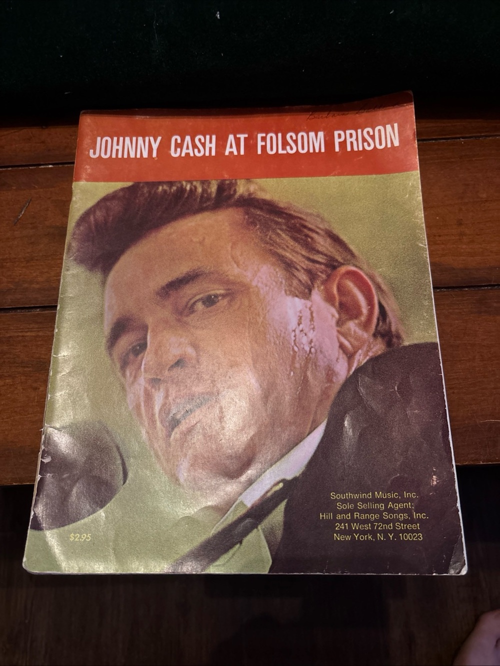 Johnny Cash At Folsom Prison 1969 Songbook Sheet Music Southwind Jim Marshall